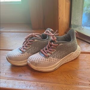 Red Gray and Pink Sneakers